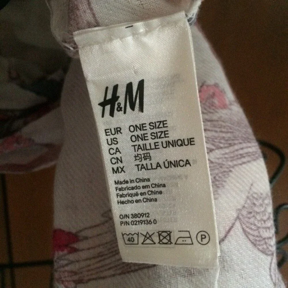 H&M Flower Patterned Circle Scarf